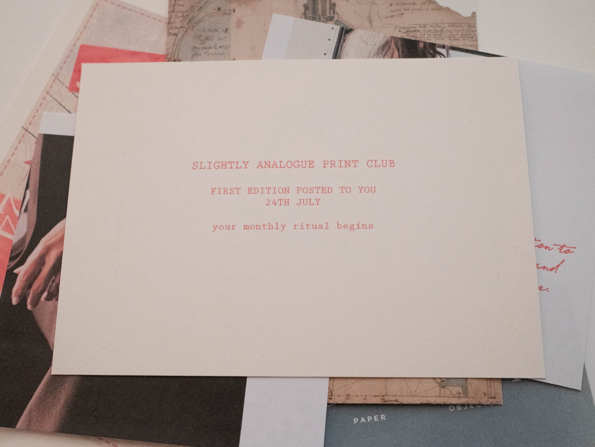 SLIGHTLY ANALOGUE PRINT CLUB